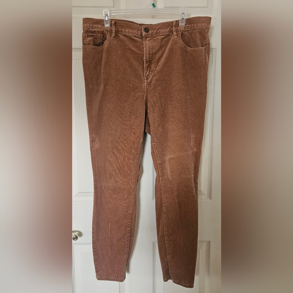 LOFT Brown Skinny Corduroy Pants